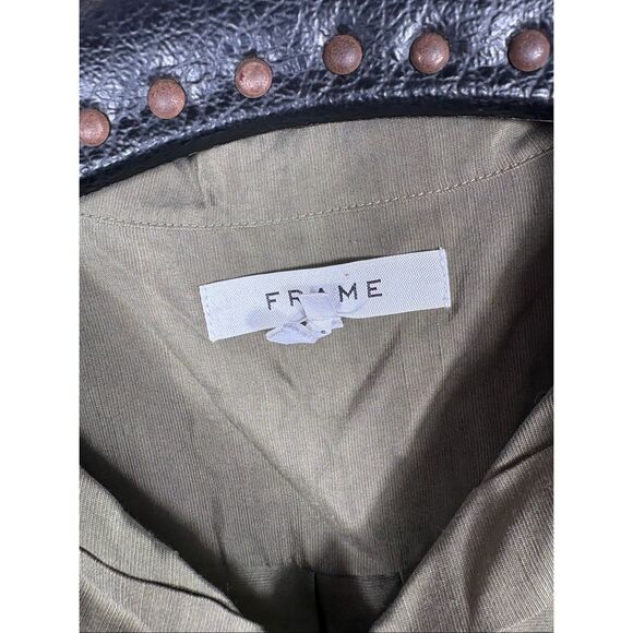 Frame army green military short sleeve shirt size M - Picture 3 of 6